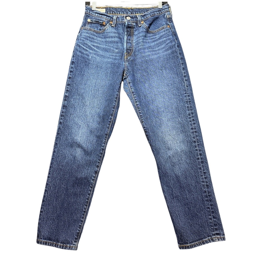 Levi's 501 Original Jeans Women 28 Dark Blue Straight Leg Button Fly
